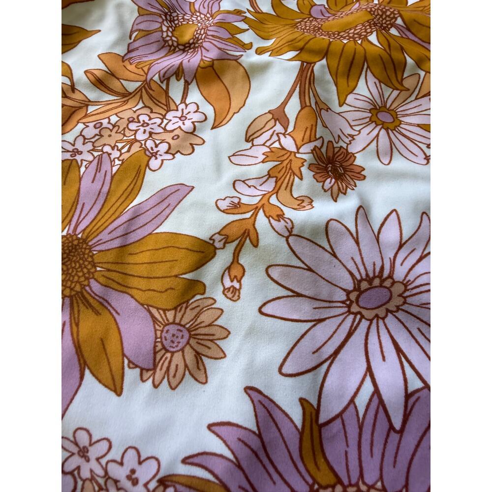 Kona sol one piece orange and purple floral swimsuit womens small - Picture 4 of 5